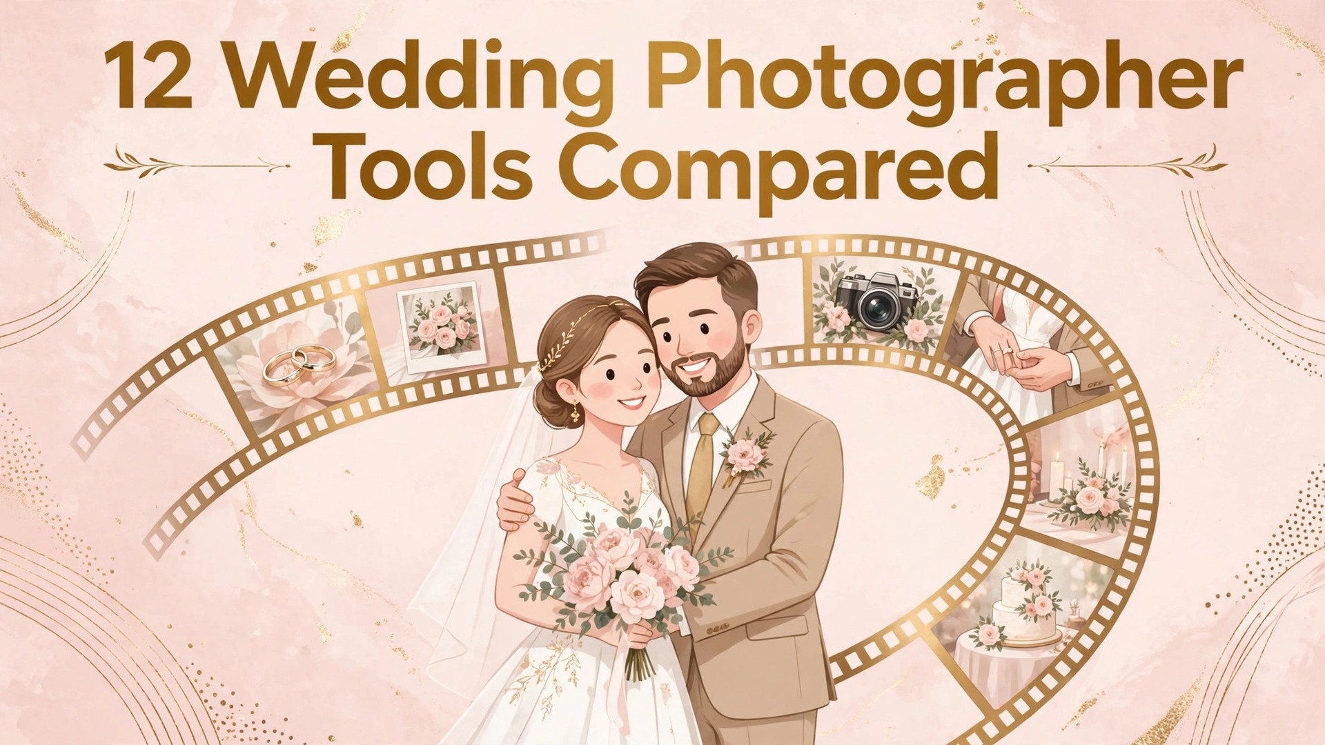 best website builder for wedding photographers thumbnail: wedding photographer website tools thumbnail with wedding couple