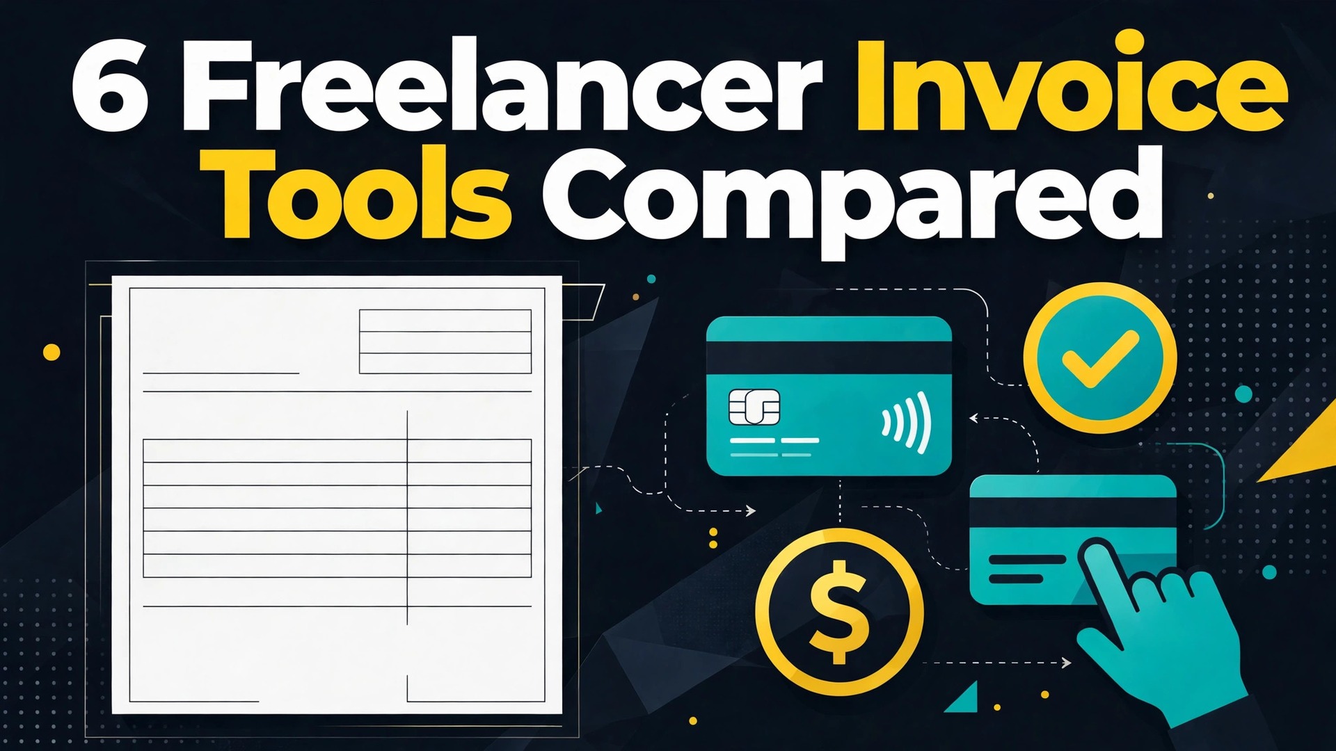 best invoicing software for creative freelancers thumbnail: freelancer invoicing tools thumbnail with invoice