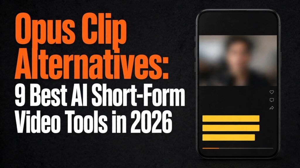 Opus Clip alternatives 9 best AI short-form video tools in 2026 thumbnail