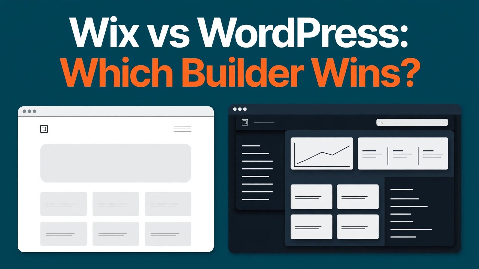 Wix vs WordPress comparison thumbnail for 2026