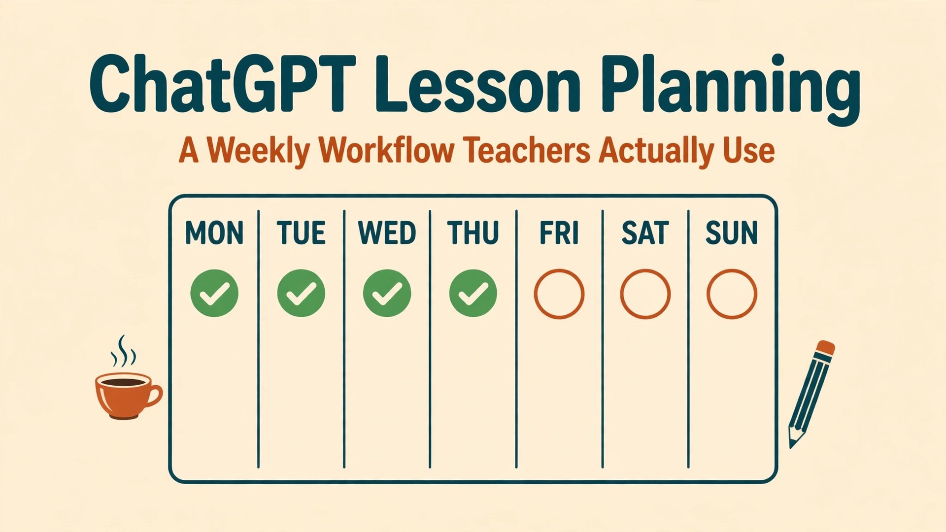 Use ChatGPT for lesson planning teachers thumbnail with weekly planner
