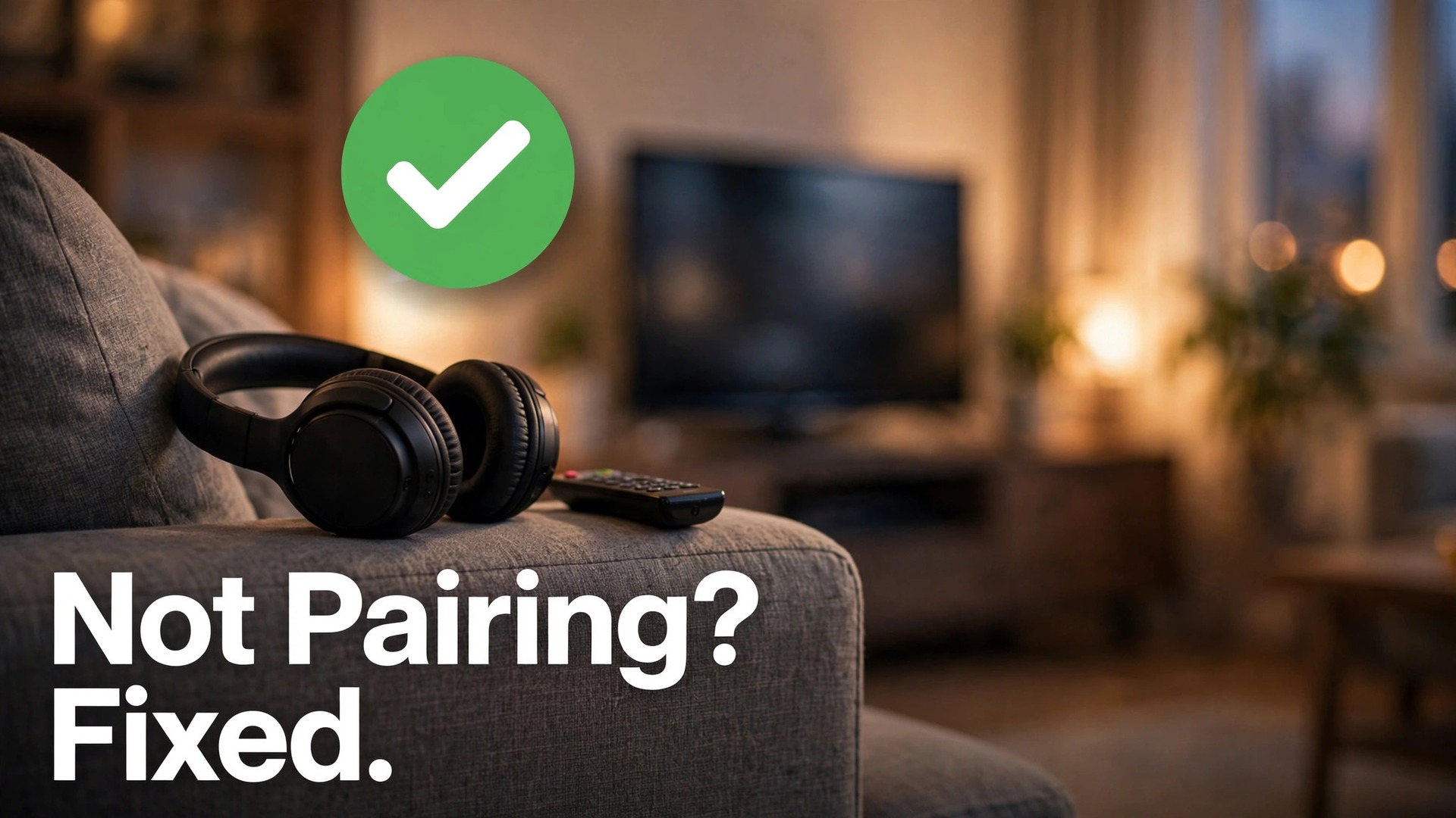 Fix Bluetooth headphones not pairing thumbnail with headphones and green fixed checkmark