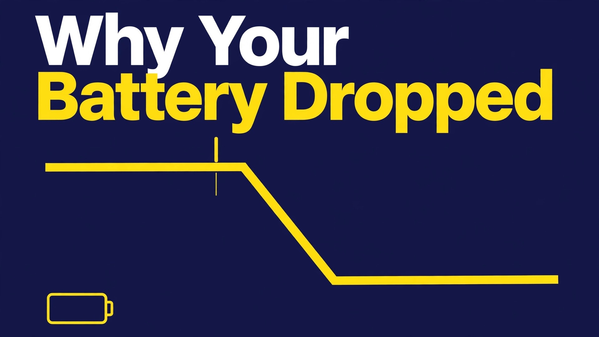 Fix iPhone battery drain after update thumbnail with battery drop chart