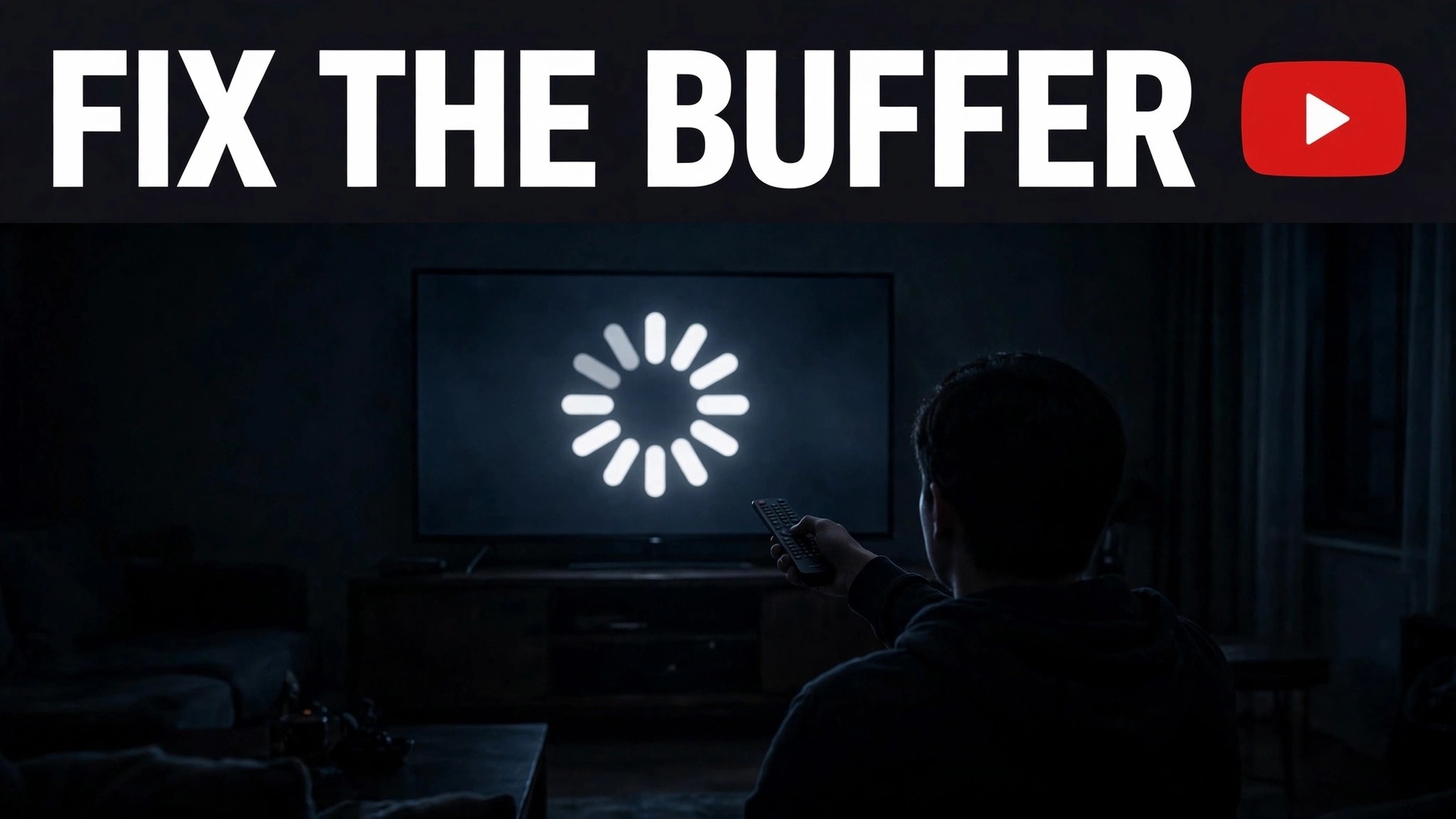 Fix YouTube buffering slow internet thumbnail with frozen TV and loading wheel