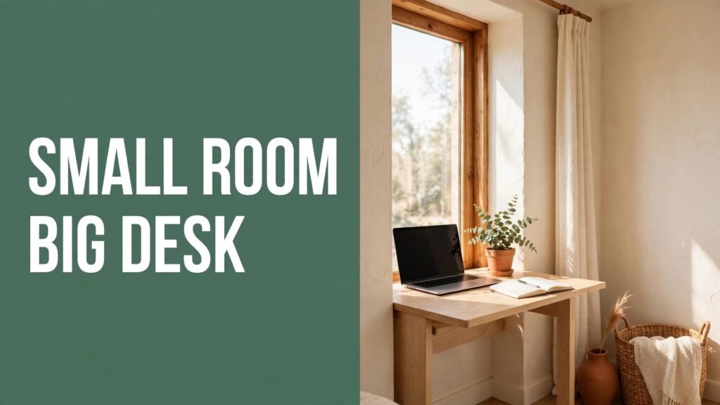 Best standing desk for small apartments thumbnail with compact desk in studio alcove