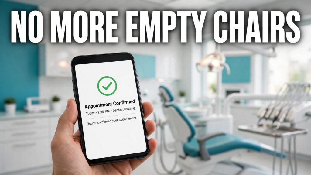 Use AI for dental clinic patient reminders thumbnail with phone showing confirmed appointment