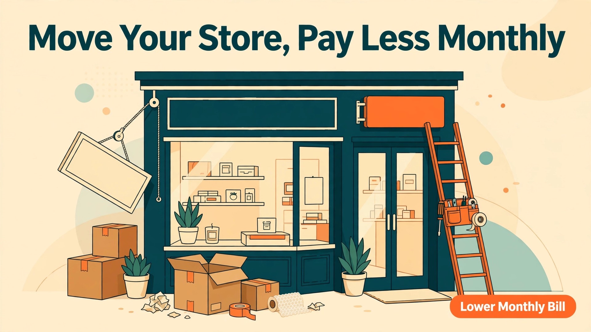 Migrate Shopify to Squarespace thumbnail with storefront and lower monthly bill