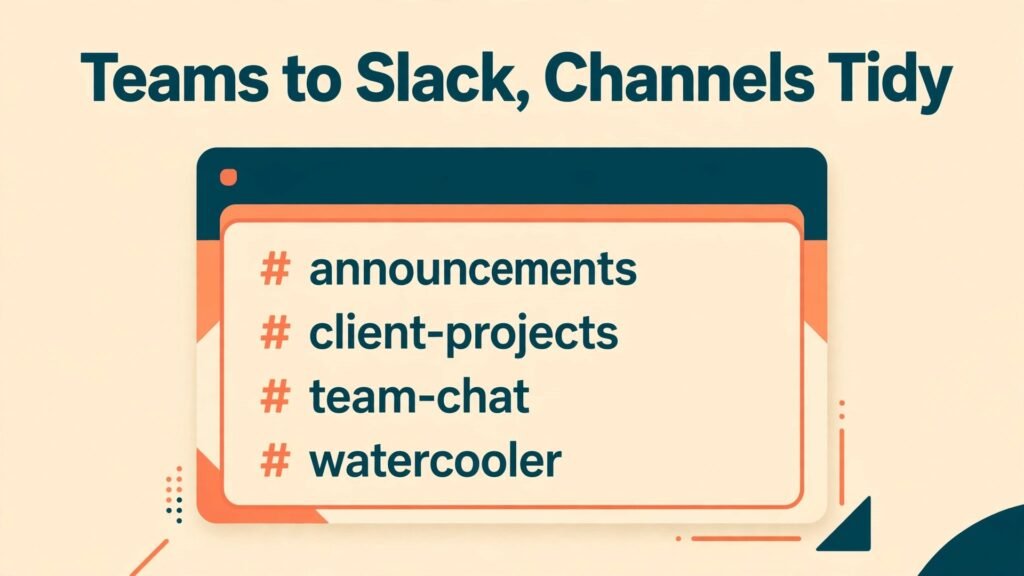 Switch Teams to Slack thumbnail with tidy Slack channel list
