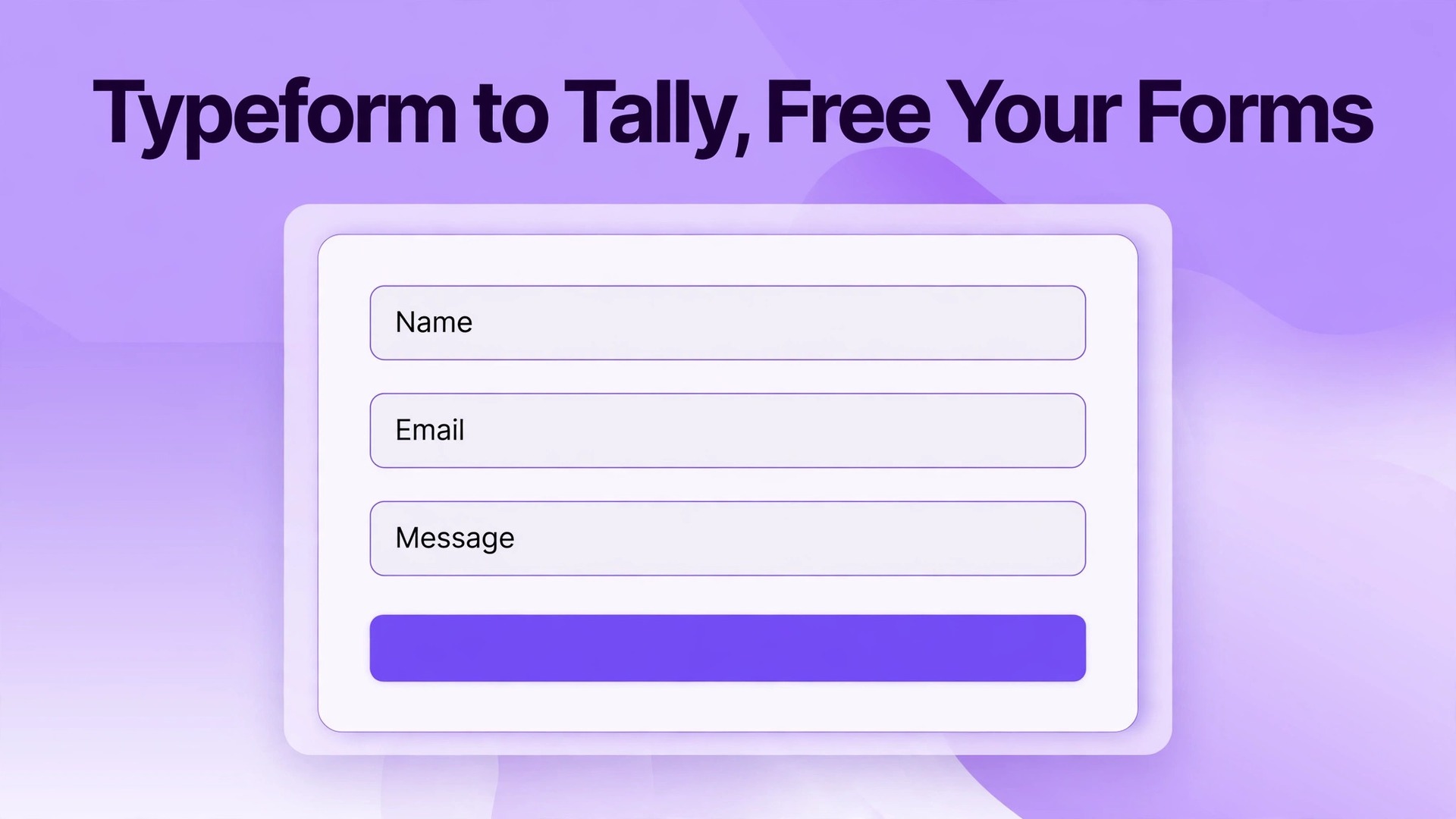 Migrate Typeform to Tally thumbnail with a clean form mockup