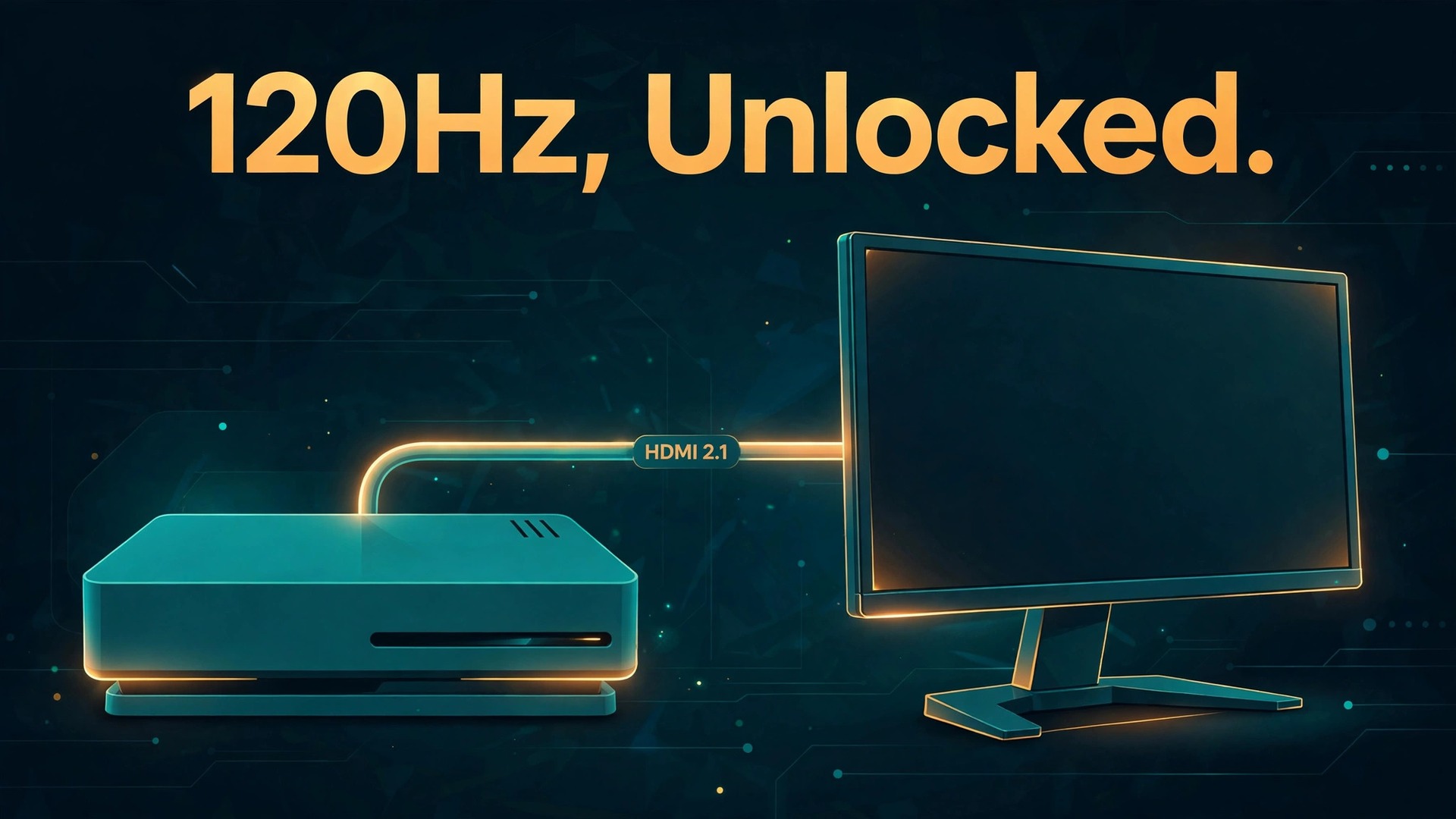 Set up gaming monitor console gaming thumbnail with a console connected to a monitor via HDMI 2.1
