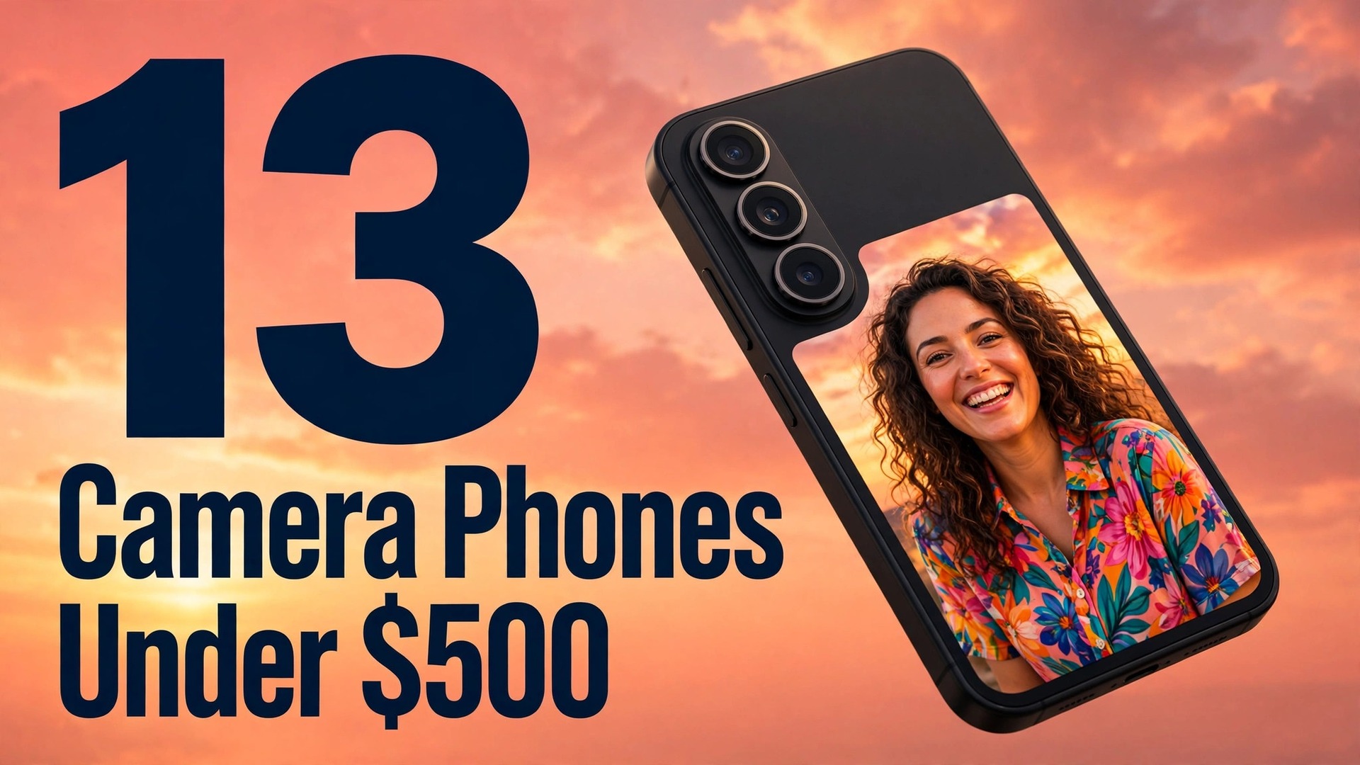 Best smartphone for photography under 500 thumbnail with a phone showing a portrait at sunset