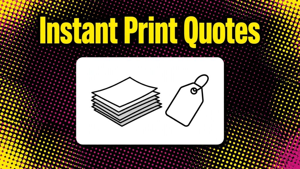 Use AI for print shop quote automation thumbnail with a flyer quote card showing price paper and turnaround