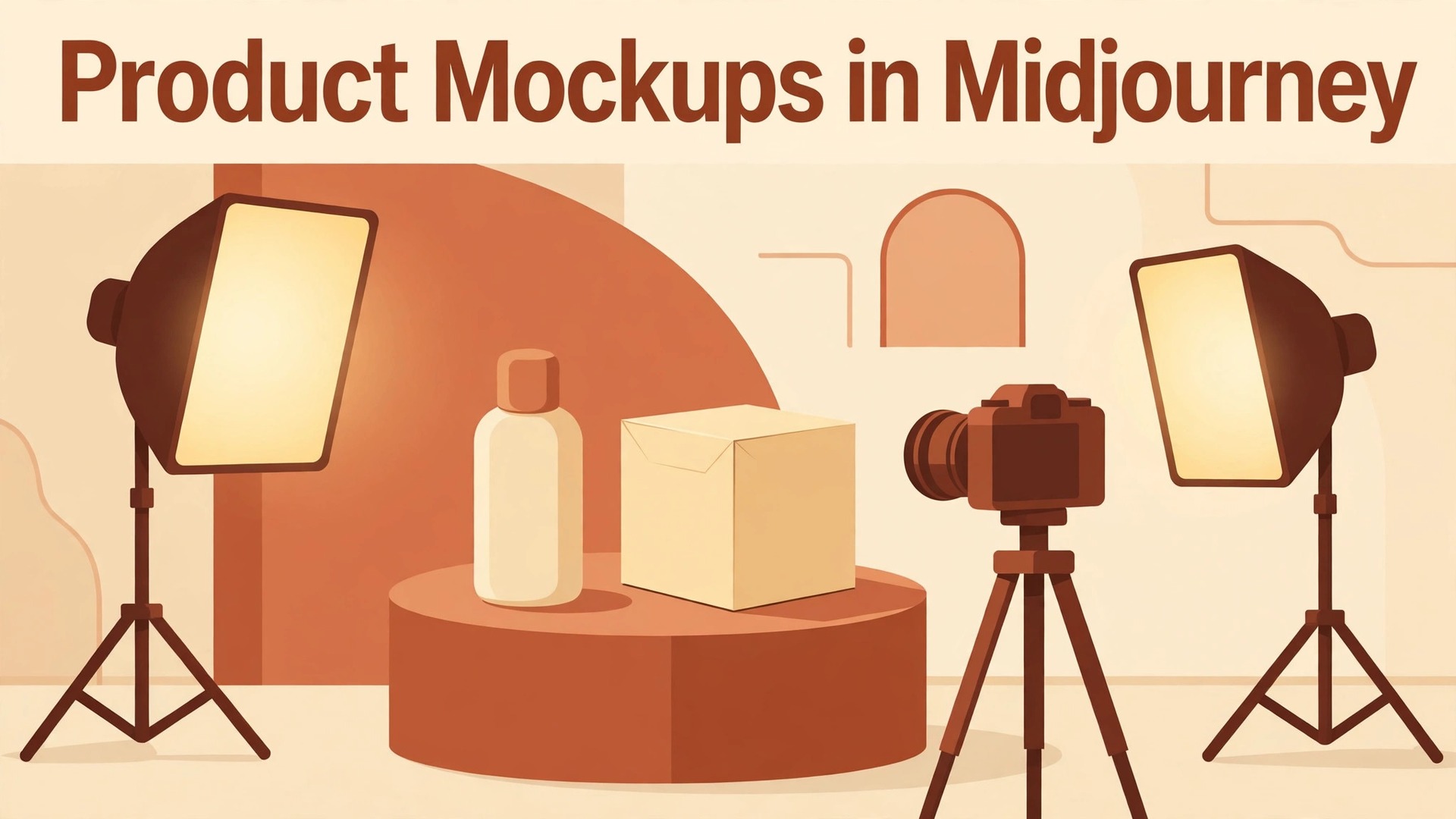 use Midjourney for product mockup design thumbnail showing a product photo studio scene