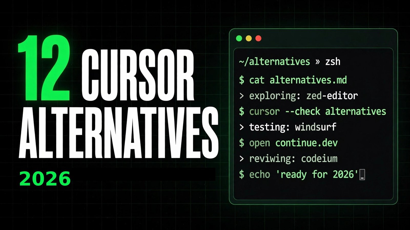 Cursor alternatives in 2026, 12 best AI code editors for every workflow and team