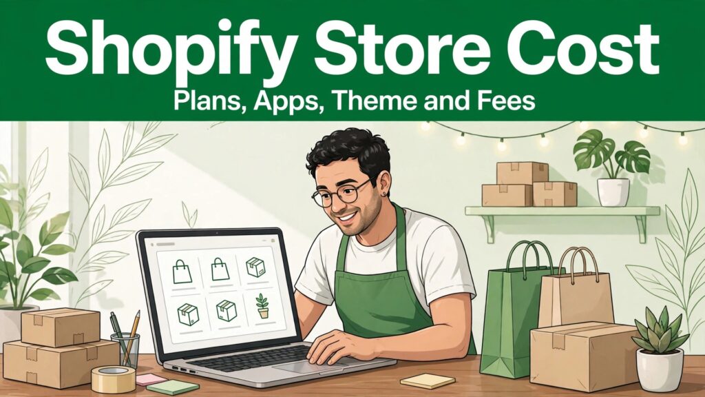 cost of building a Shopify store small business, Shopify store cost, plans, apps, theme and fees