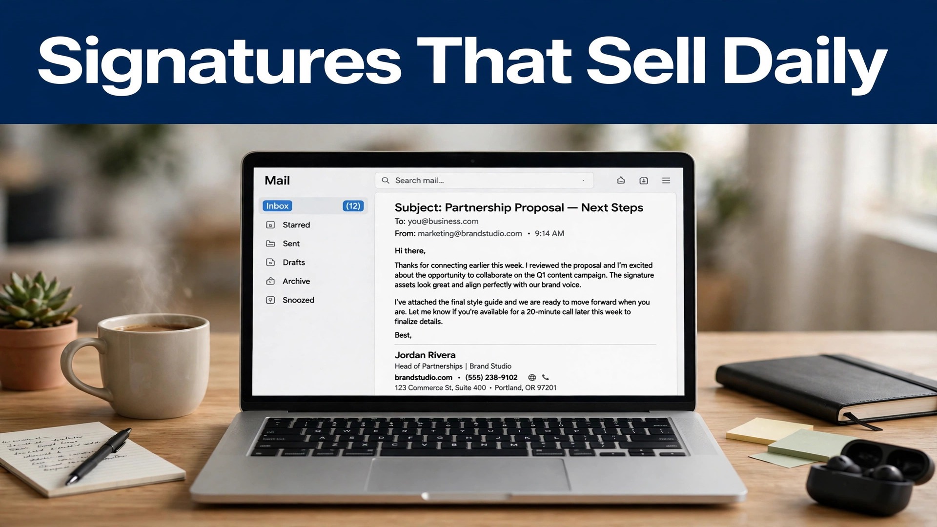 best email signature generators thumbnail showing comparison visual of signature styles from the five tools