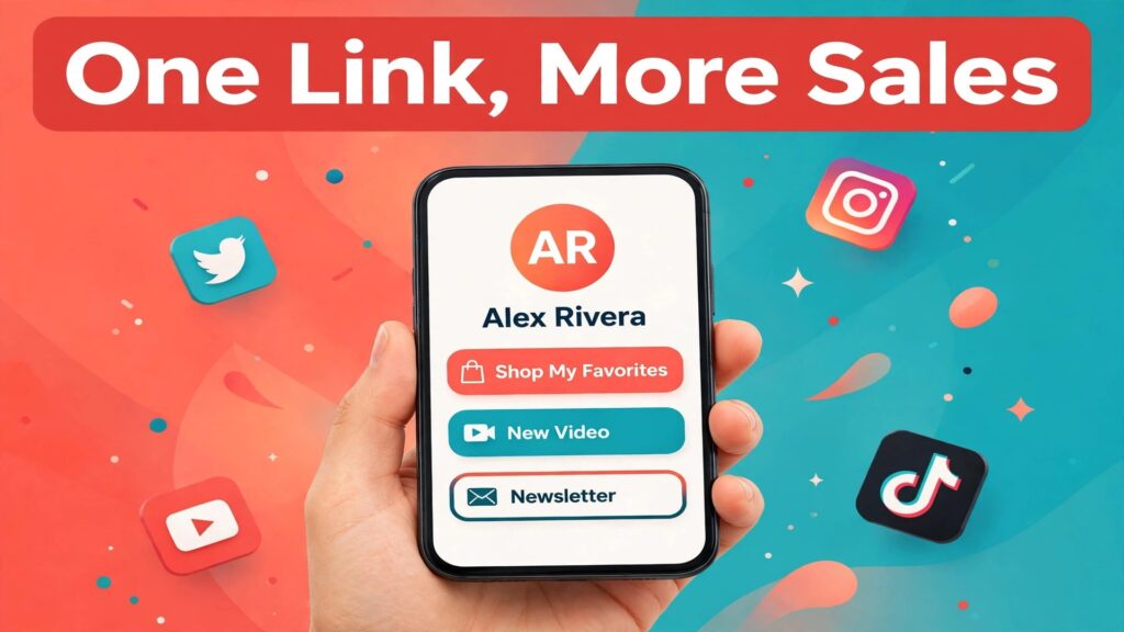 best link in bio tools thumbnail showing comparison visual of Linktree, Beacons, and Stan bio pages
