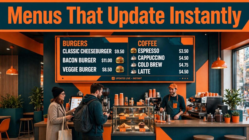 best menu board makers thumbnail showing comparison visual of menu systems