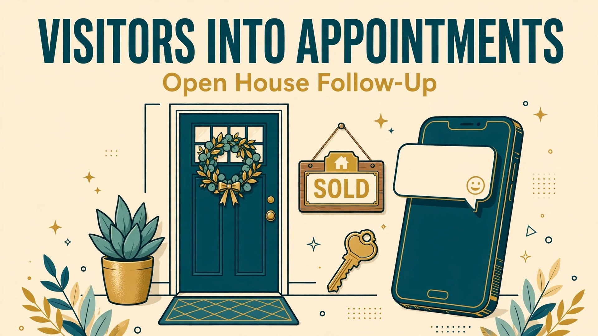 use AI for real estate open house follow up thumbnail showing an agent following up with open house visitors and bold title text Follow Up Open Houses with AI