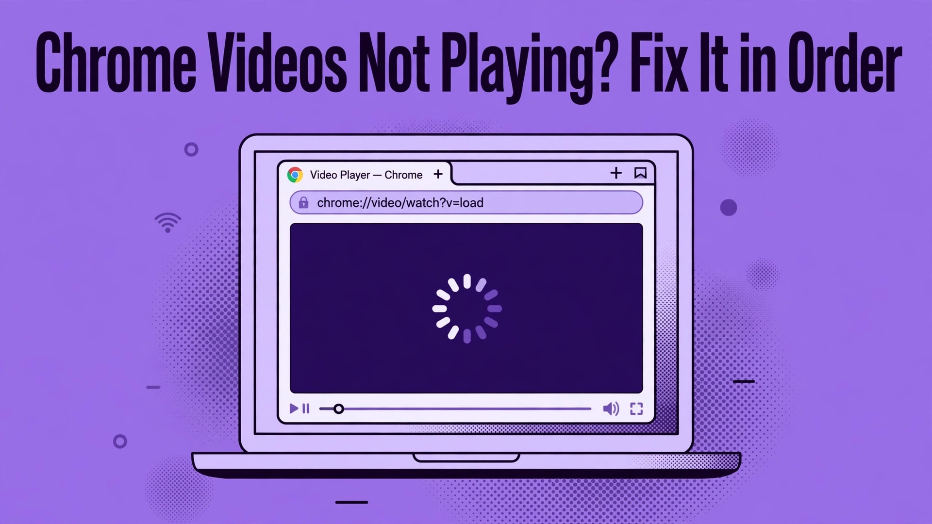 fix Chrome videos not playing thumbnail showing a Chrome browser showing video not playing