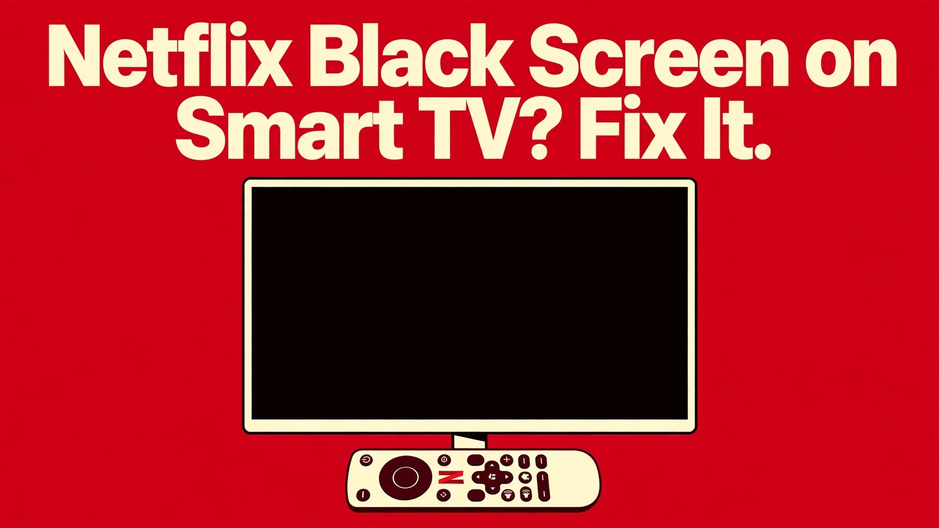 fix Netflix black screen smart TV thumbnail showing a chart of Netflix speed needs for standard high definition and 4K and bold title text Netflix Black Screen on Smart TV? Fix It