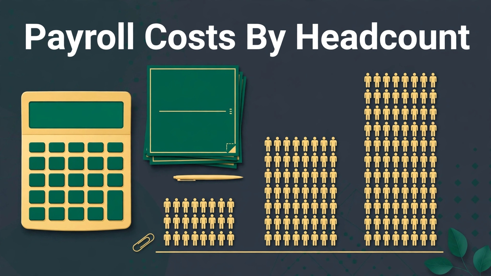 cost of hiring a payroll service monthly thumbnail showing payroll service costs by headcount and bold title text Payroll Costs By Headcount