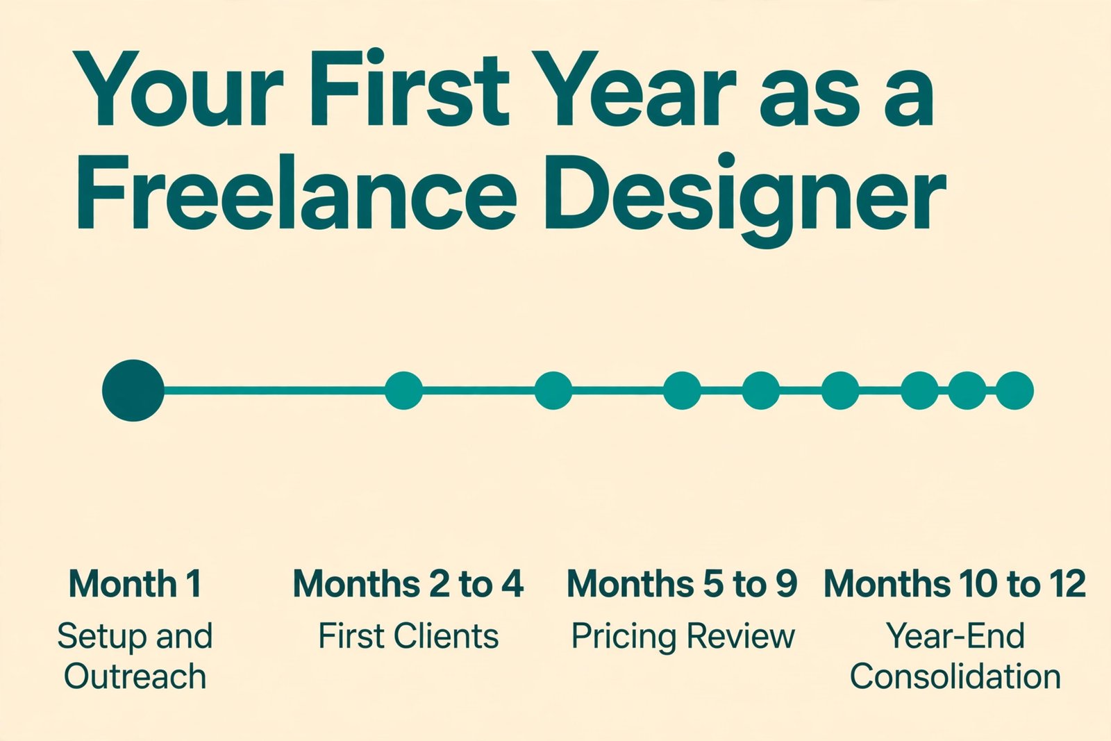 First year freelance design business timeline