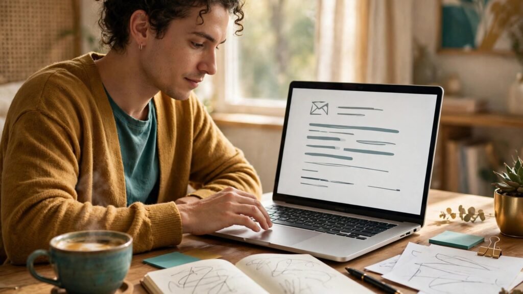 Freelancer sending a proposal and contract for signature