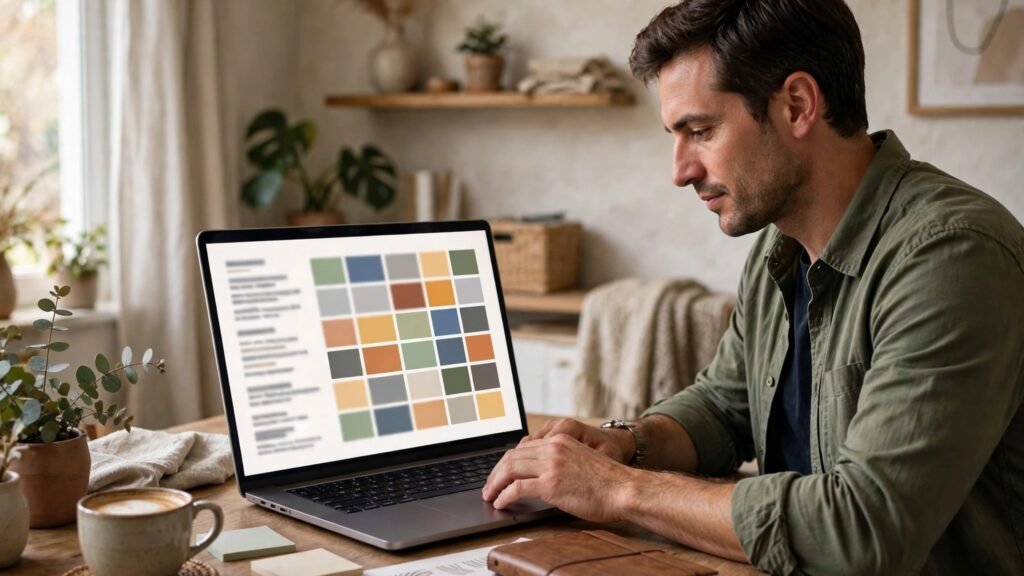 Airbnb host checking dynamic pricing on a laptop