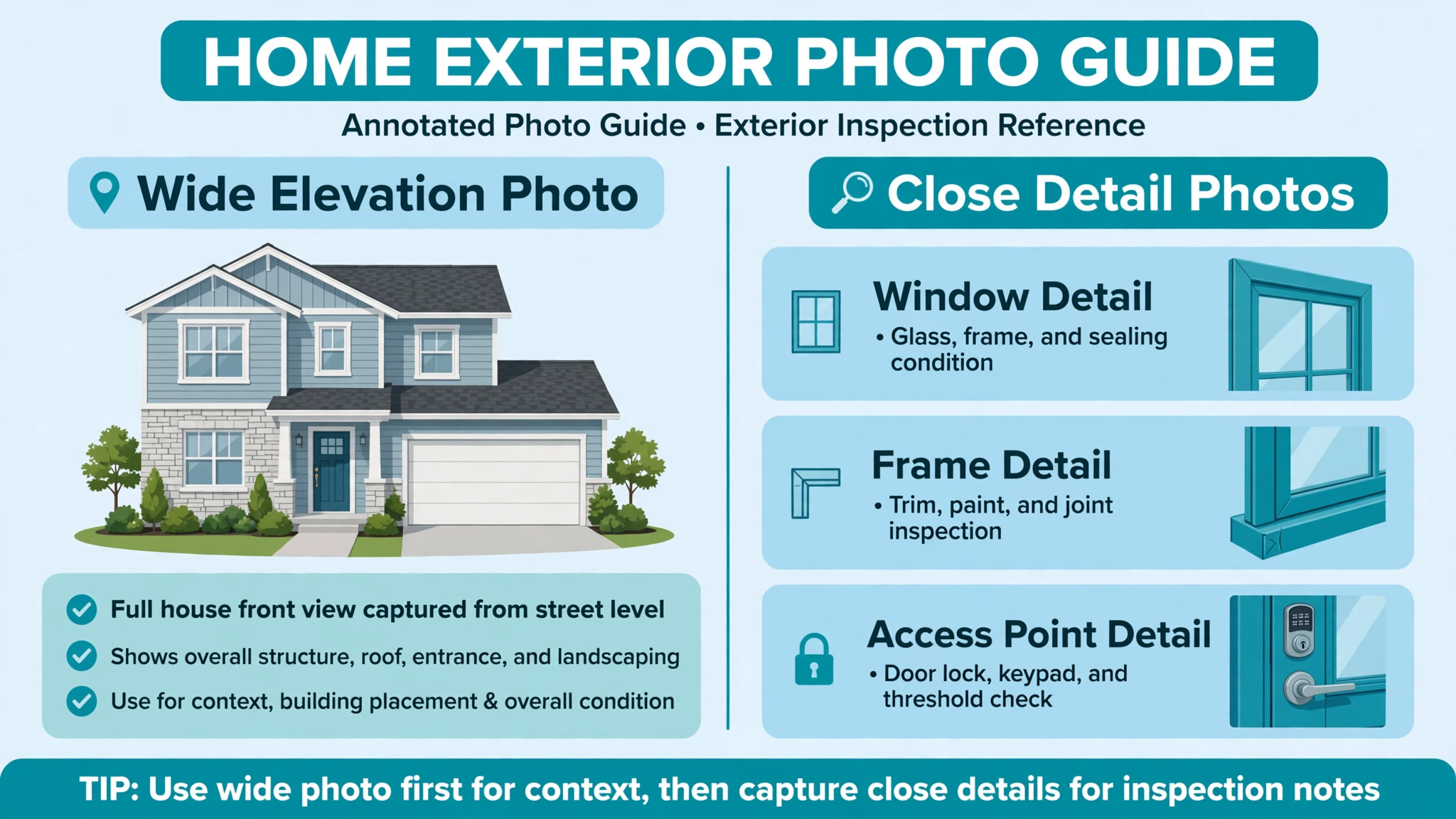 A guide showing which home photos to send for a window quote.