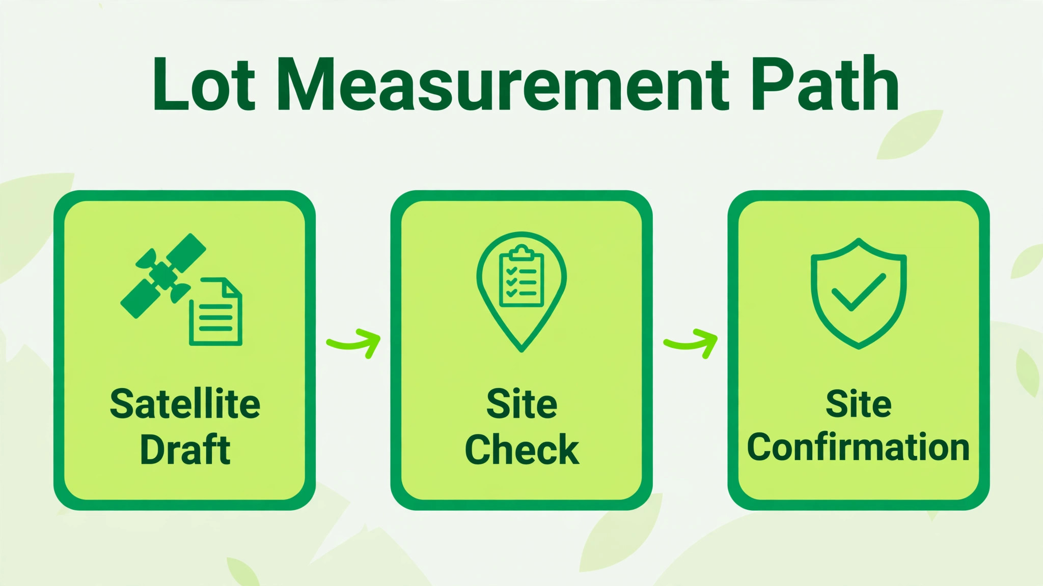 A flowchart for fence lot measurement.