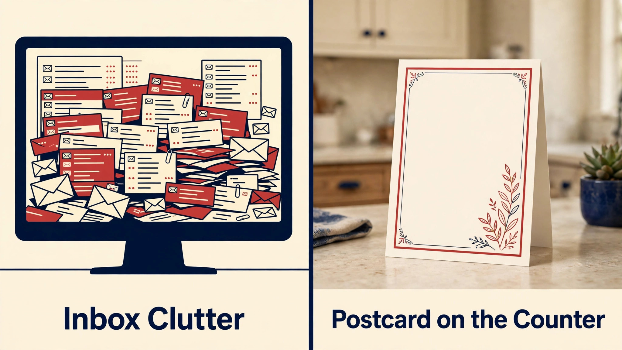 comparison of email clutter and direct mail attention