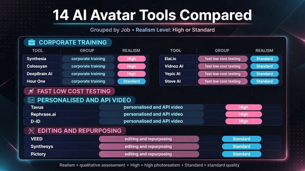 HeyGen alternatives compared by job realism and price tier