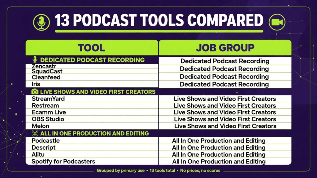 Riverside alternatives compared by job and key strength