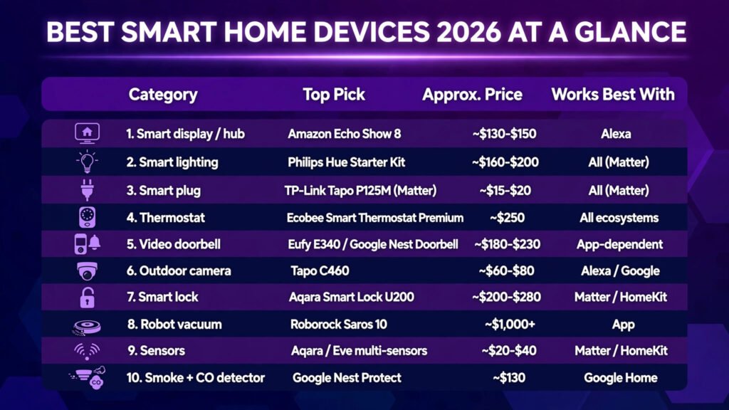 Best Smart Home Devices 2026 | Top Picks for Every Home
