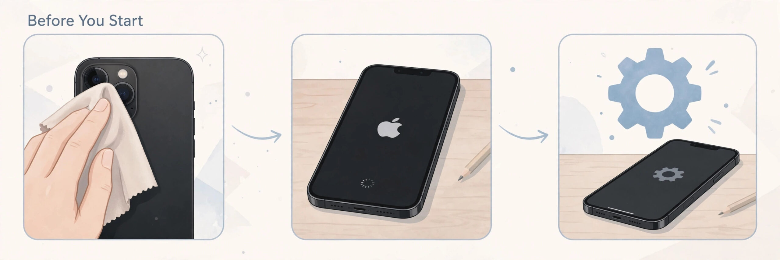 iPhone camera visual tied to the Before You Open the Camera App section of this guide