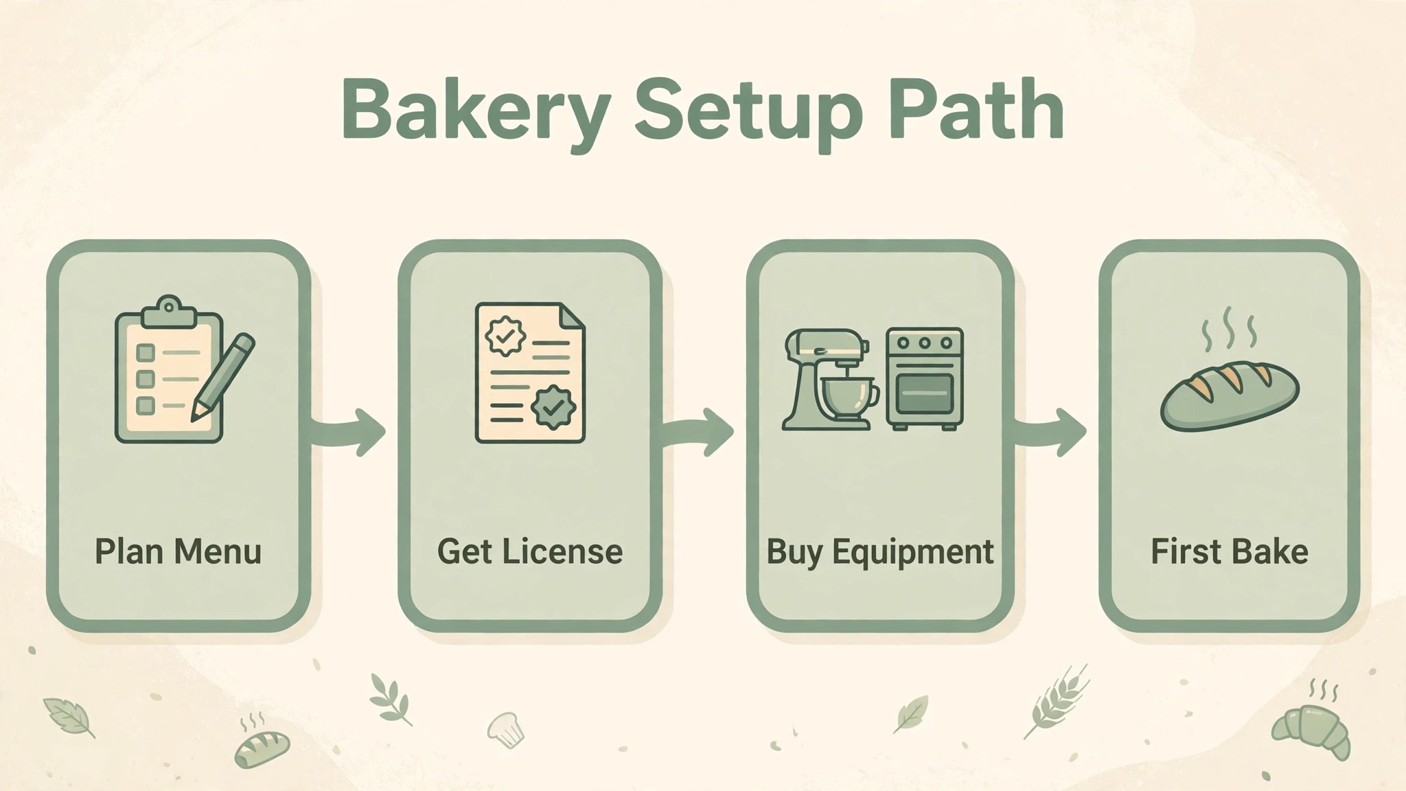 home bakery startup cost visual tied to the Breaking Down cost of starting a home bakery business breakdown by Setup section of this guide