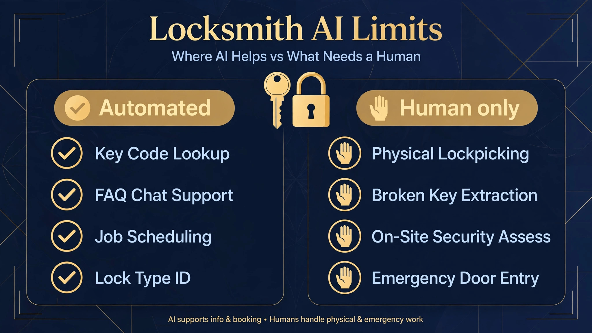 what automation handles and what stays human in a locksmith business