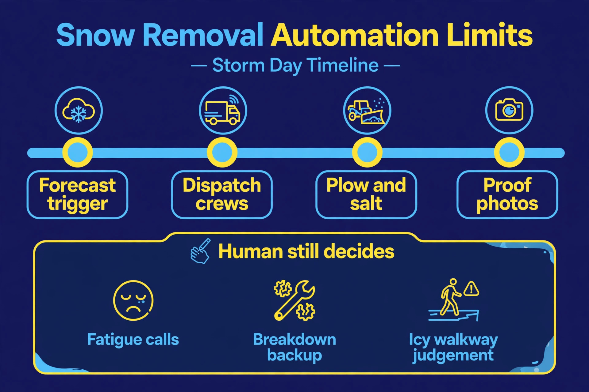 what automation handles and what stays human in a snow removal service