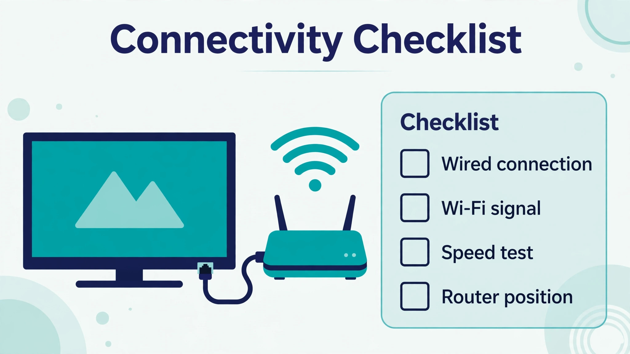 Network checklist for smooth smart TV streaming