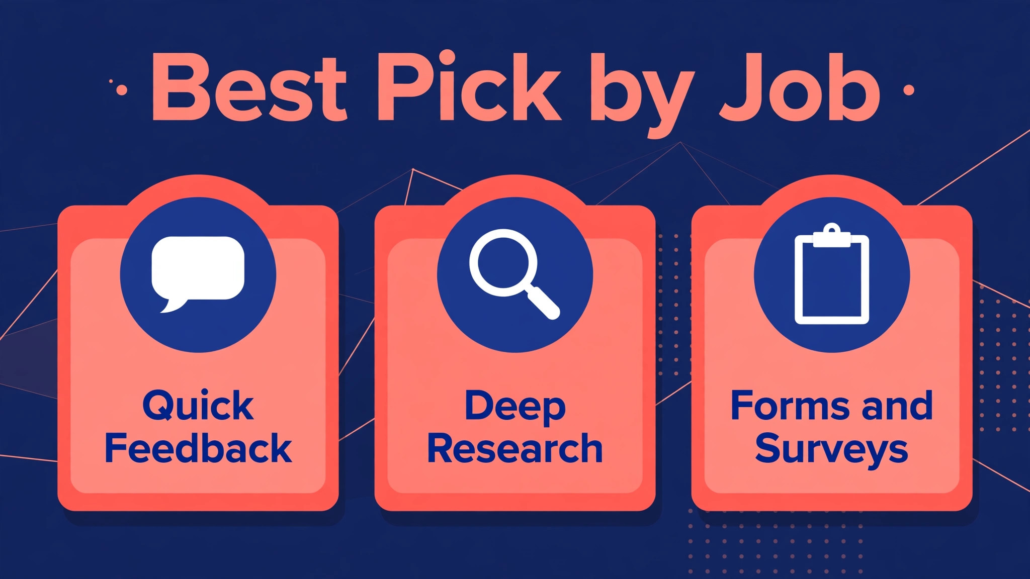 comparison visual: Best Pick by Job