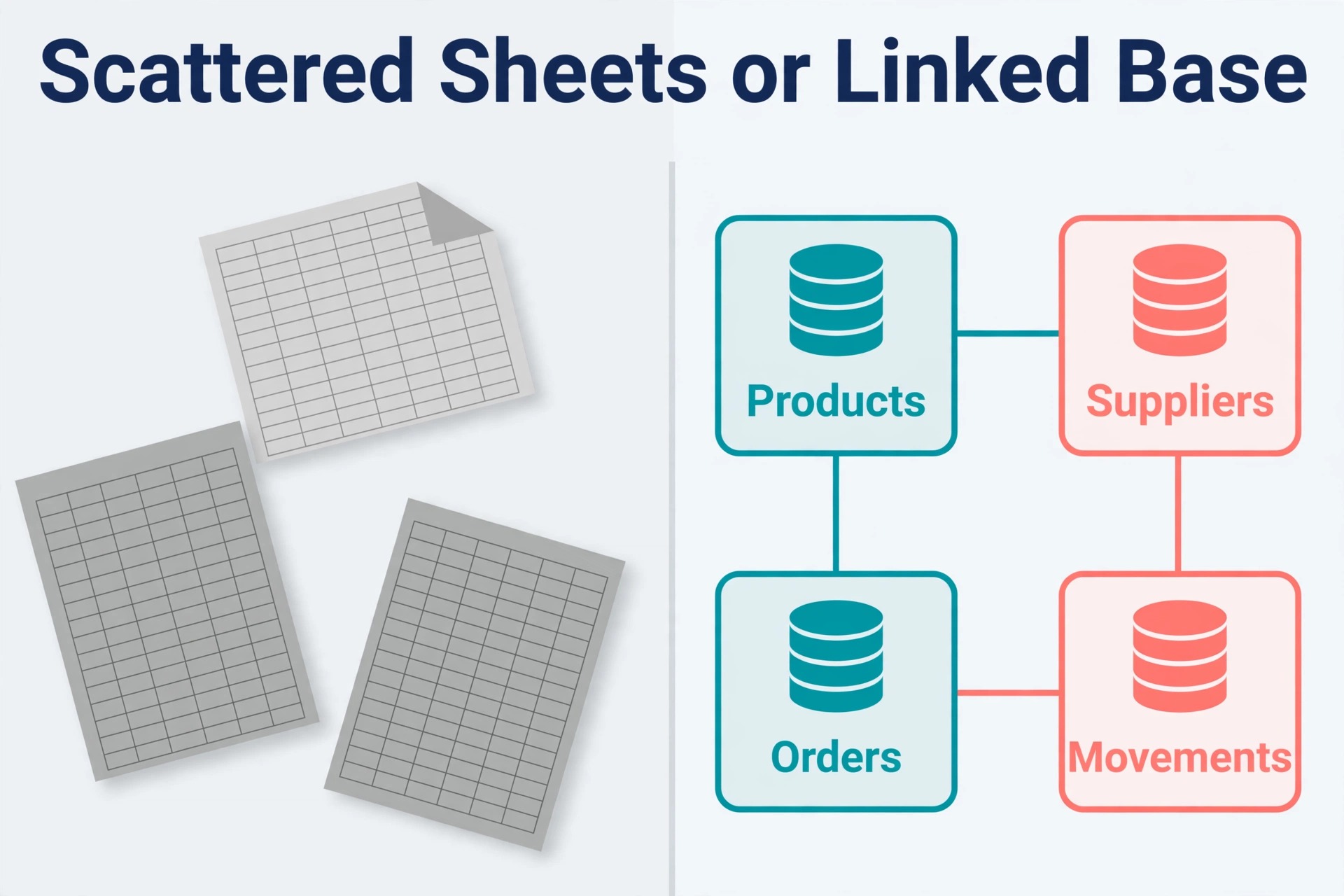 comparison image illustrating a key idea for a small business