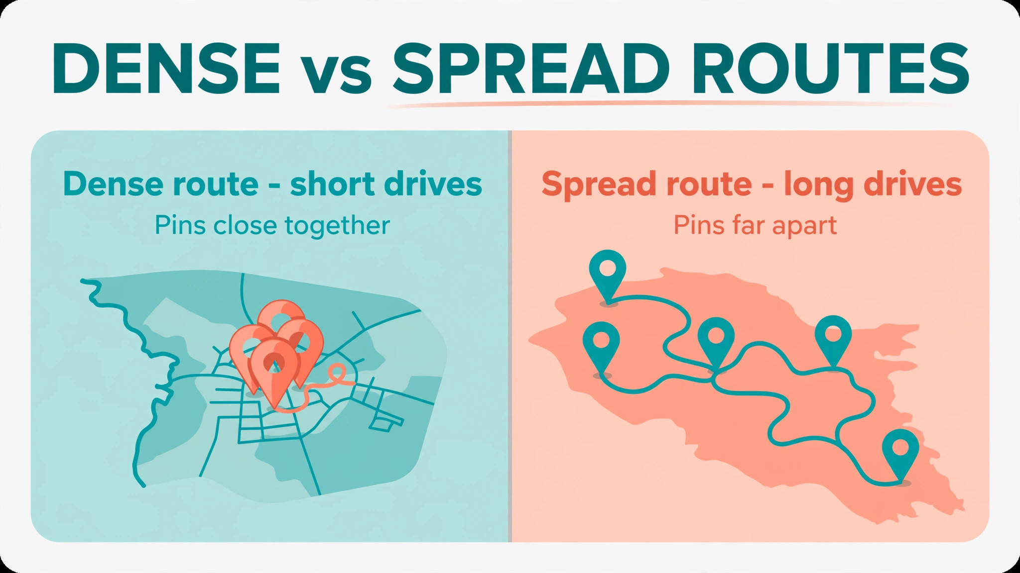 map visual showing dense versus spread pool routes.