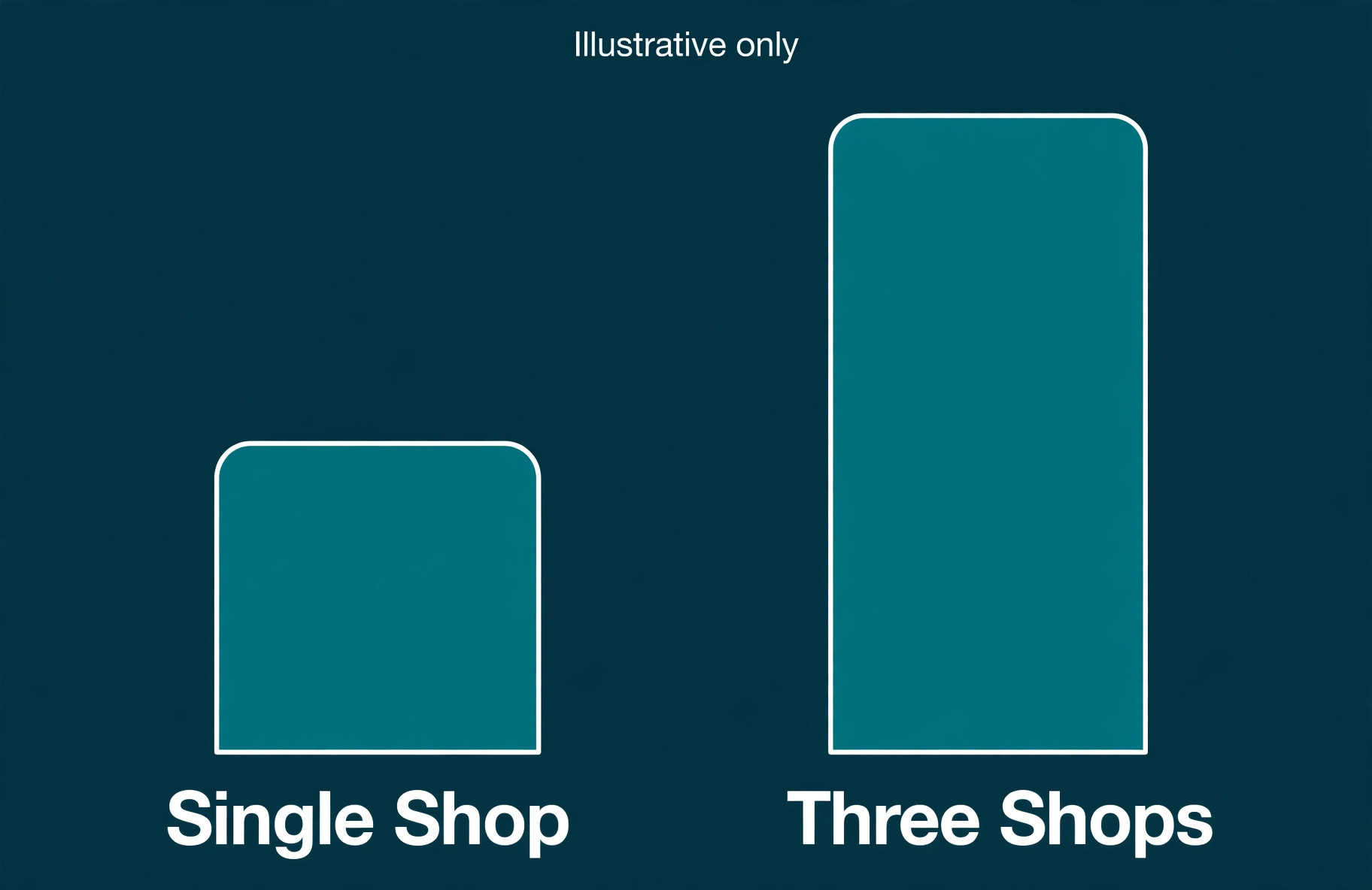 Data visual of POS total cost by shop size