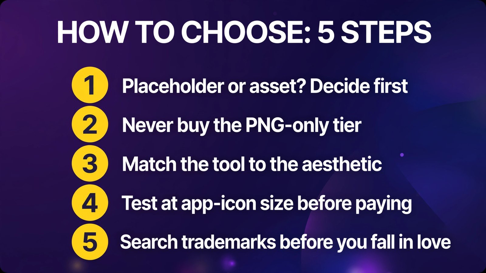 How to choose an AI logo maker in 5 steps (infographic)