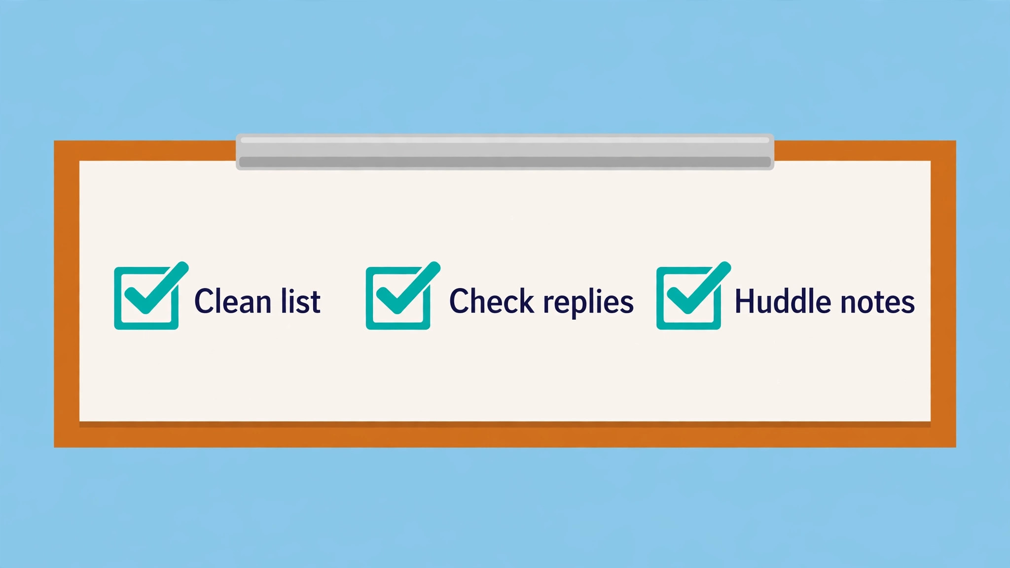 Morning checklist for dental appointment reminders
