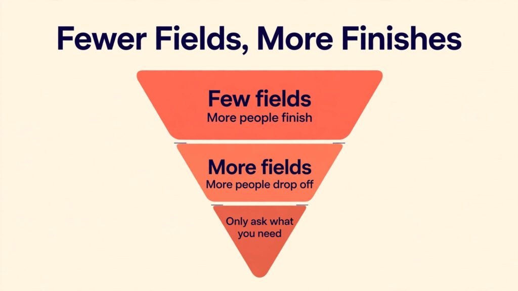 Form field count and completion rate infographic