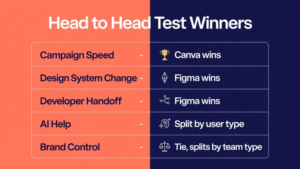 Canva vs Figma head to head test scores