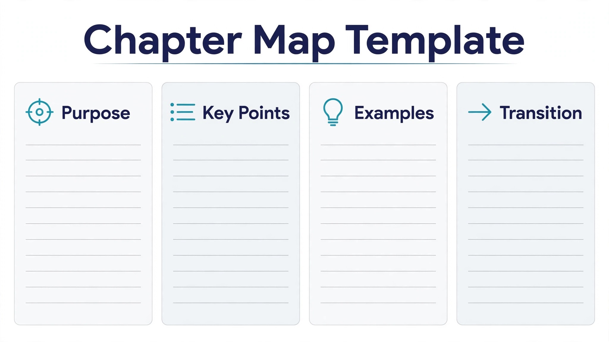 Book chapter map template infographic