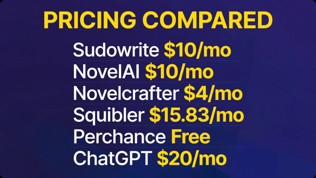 AI story generators pricing compared, free plans and paid prices for 2026